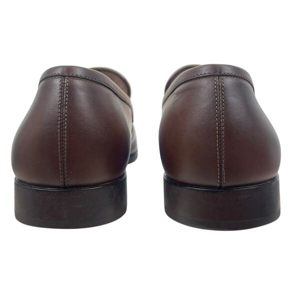 Salvatore Ferragamo Benson Burnished Side Buckle Leather Loafer Size 11E - Picture 7 of 13